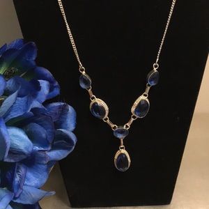 Look smashing in sapphire in this lovely necklace!